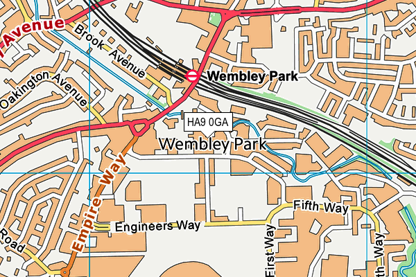 HA9 0GA map - OS VectorMap District (Ordnance Survey) HA9 0GA map - OS VectorMap District (Ordnance Survey)