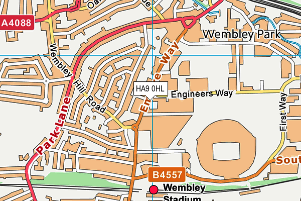 HA9 0HL map - OS VectorMap District (Ordnance Survey) HA9 0HL map - OS VectorMap District (Ordnance Survey)