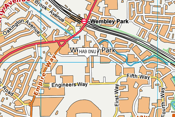 HA9 0NU map - OS VectorMap District (Ordnance Survey)