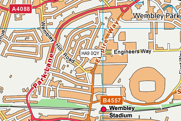 HA9 0QY map - OS VectorMap District (Ordnance Survey) HA9 0QY map - OS VectorMap District (Ordnance Survey)