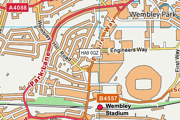 HA9 0QZ map - OS VectorMap District (Ordnance Survey) HA9 0QZ map - OS VectorMap District (Ordnance Survey)