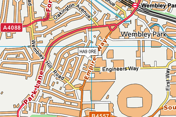 HA9 0RE map - OS VectorMap District (Ordnance Survey) HA9 0RE map - OS VectorMap District (Ordnance Survey)