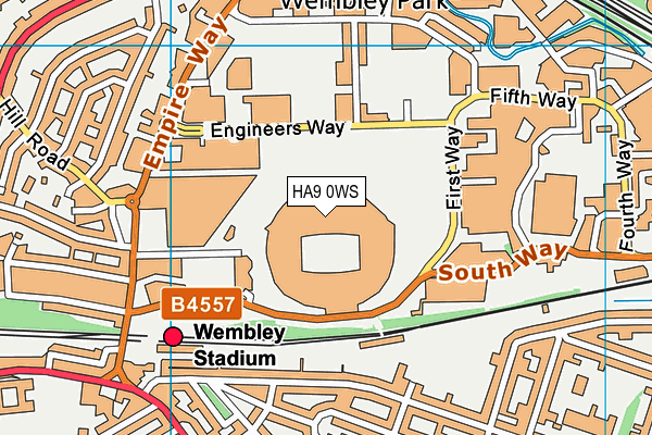 HA9 0WS map - OS VectorMap District (Ordnance Survey) HA9 0WS map - OS VectorMap District (Ordnance Survey)