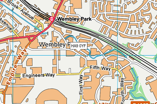 HA9 0YF map - OS VectorMap District (Ordnance Survey) HA9 0YF map - OS VectorMap District (Ordnance Survey)