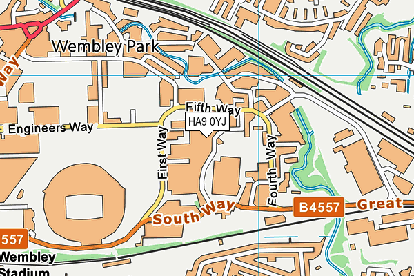HA9 0YJ map - OS VectorMap District (Ordnance Survey) HA9 0YJ map - OS VectorMap District (Ordnance Survey)