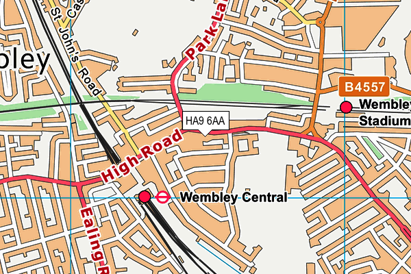 HA9 6AA map - OS VectorMap District (Ordnance Survey) HA9 6AA map - OS VectorMap District (Ordnance Survey)