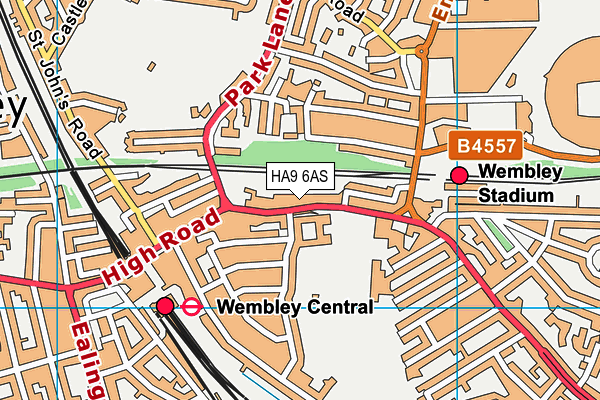 HA9 6AS map - OS VectorMap District (Ordnance Survey) HA9 6AS map - OS VectorMap District (Ordnance Survey)