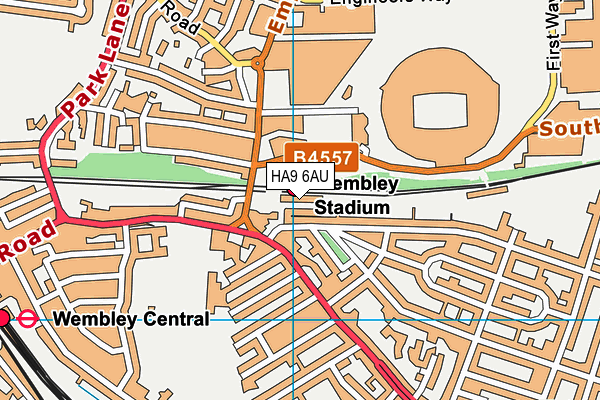 HA9 6AU map - OS VectorMap District (Ordnance Survey) HA9 6AU map - OS VectorMap District (Ordnance Survey)
