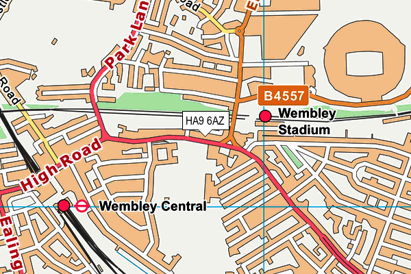 HA9 6AZ map - OS VectorMap District (Ordnance Survey) HA9 6AZ map - OS VectorMap District (Ordnance Survey)