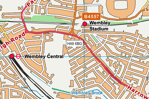 HA9 6BG map - OS VectorMap District (Ordnance Survey) HA9 6BG map - OS VectorMap District (Ordnance Survey)