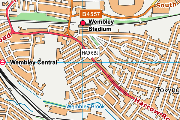 HA9 6BJ map - OS VectorMap District (Ordnance Survey) HA9 6BJ map - OS VectorMap District (Ordnance Survey)