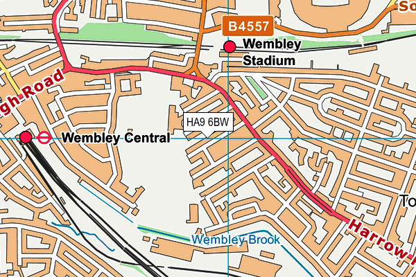 HA9 6BW map - OS VectorMap District (Ordnance Survey) HA9 6BW map - OS VectorMap District (Ordnance Survey)
