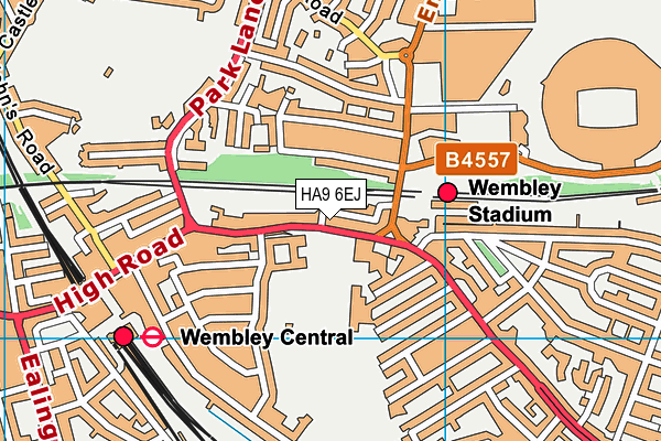 HA9 6EJ map - OS VectorMap District (Ordnance Survey) HA9 6EJ map - OS VectorMap District (Ordnance Survey)