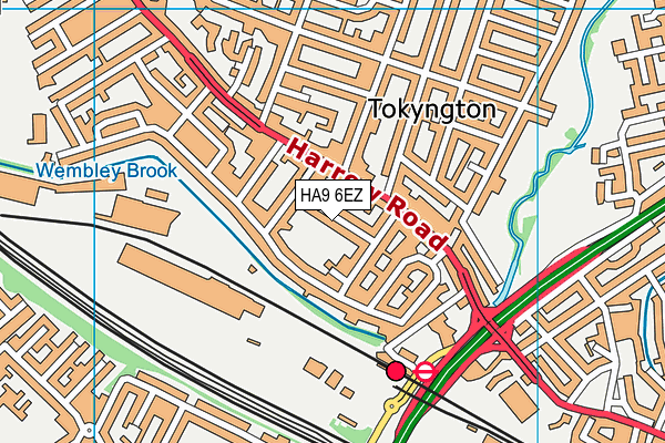 HA9 6EZ map - OS VectorMap District (Ordnance Survey)