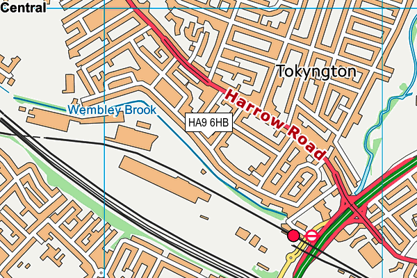 HA9 6HB map - OS VectorMap District (Ordnance Survey) HA9 6HB map - OS VectorMap District (Ordnance Survey)