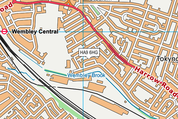 HA9 6HG map - OS VectorMap District (Ordnance Survey) HA9 6HG map - OS VectorMap District (Ordnance Survey)
