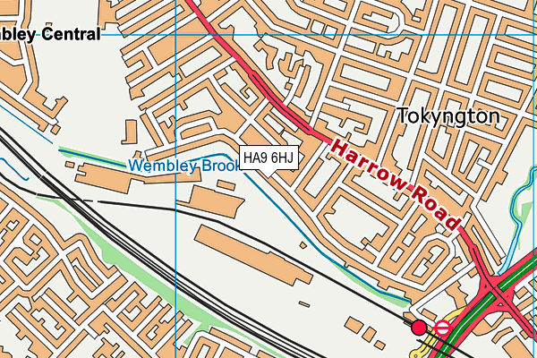 HA9 6HJ map - OS VectorMap District (Ordnance Survey)