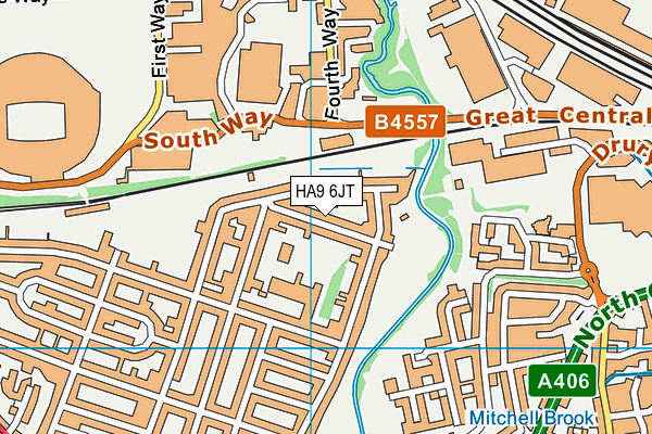 HA9 6JT map - OS VectorMap District (Ordnance Survey) HA9 6JT map - OS VectorMap District (Ordnance Survey)