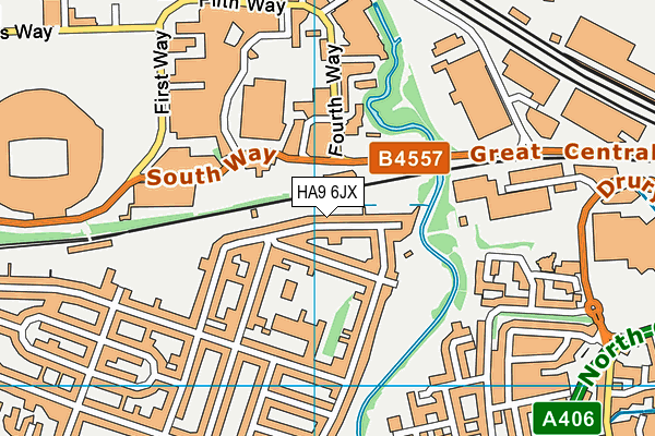 HA9 6JX map - OS VectorMap District (Ordnance Survey) HA9 6JX map - OS VectorMap District (Ordnance Survey)