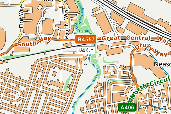 HA9 6JY map - OS VectorMap District (Ordnance Survey) HA9 6JY map - OS VectorMap District (Ordnance Survey)