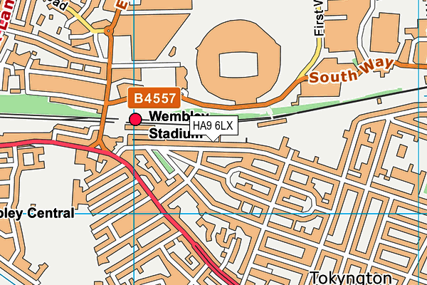 HA9 6LX map - OS VectorMap District (Ordnance Survey)