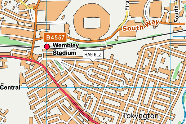 HA9 6LZ map - OS VectorMap District (Ordnance Survey) HA9 6LZ map - OS VectorMap District (Ordnance Survey)