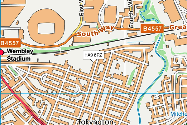 HA9 6PZ map - OS VectorMap District (Ordnance Survey) HA9 6PZ map - OS VectorMap District (Ordnance Survey)