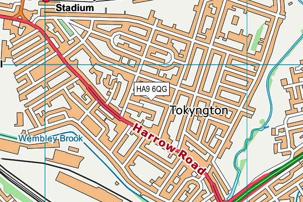 HA9 6QG map - OS VectorMap District (Ordnance Survey) HA9 6QG map - OS VectorMap District (Ordnance Survey)