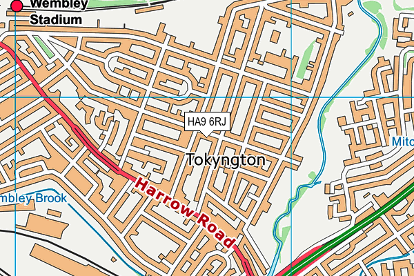 HA9 6RJ map - OS VectorMap District (Ordnance Survey) HA9 6RJ map - OS VectorMap District (Ordnance Survey)