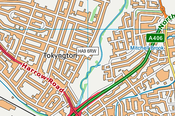 HA9 6RW map - OS VectorMap District (Ordnance Survey) HA9 6RW map - OS VectorMap District (Ordnance Survey)