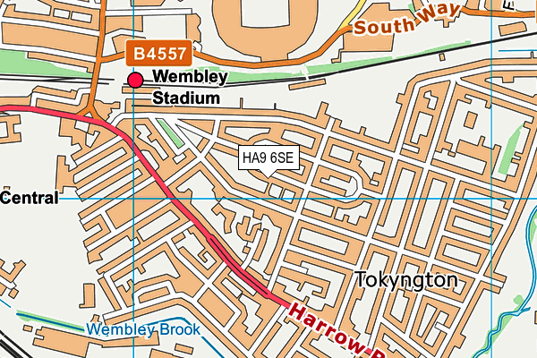 HA9 6SE map - OS VectorMap District (Ordnance Survey) HA9 6SE map - OS VectorMap District (Ordnance Survey)