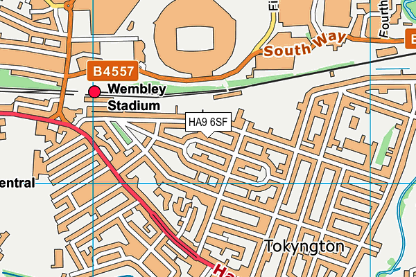 HA9 6SF map - OS VectorMap District (Ordnance Survey) HA9 6SF map - OS VectorMap District (Ordnance Survey)