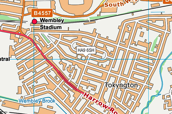 HA9 6SH map - OS VectorMap District (Ordnance Survey) HA9 6SH map - OS VectorMap District (Ordnance Survey)