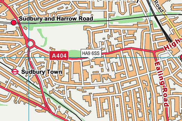 HA9 6SS map - OS VectorMap District (Ordnance Survey)