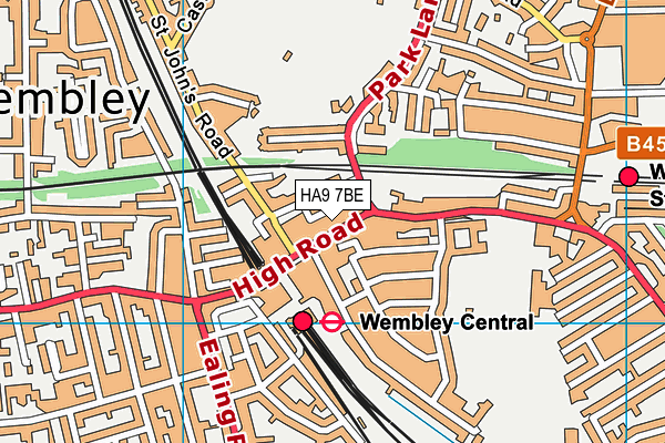 HA9 7BE map - OS VectorMap District (Ordnance Survey) HA9 7BE map - OS VectorMap District (Ordnance Survey)