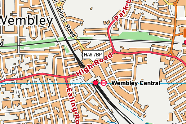 HA9 7BP map - OS VectorMap District (Ordnance Survey) HA9 7BP map - OS VectorMap District (Ordnance Survey)