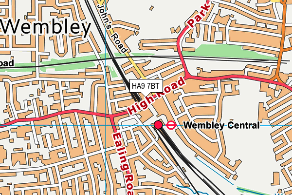 HA9 7BT map - OS VectorMap District (Ordnance Survey) HA9 7BT map - OS VectorMap District (Ordnance Survey)
