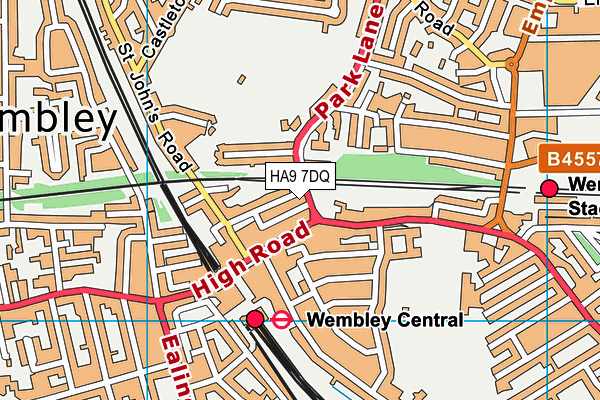 HA9 7DQ map - OS VectorMap District (Ordnance Survey) HA9 7DQ map - OS VectorMap District (Ordnance Survey)