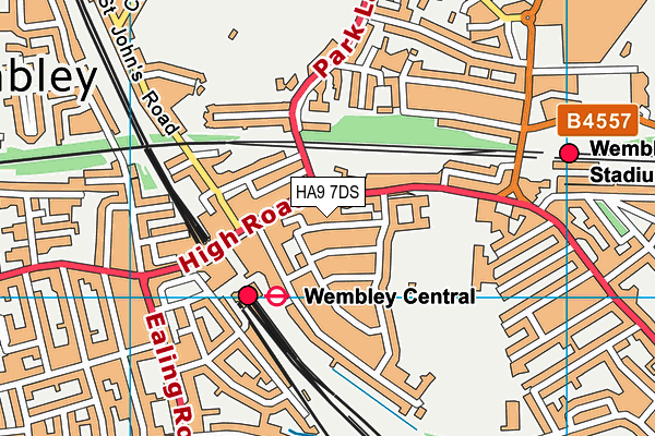 HA9 7DS map - OS VectorMap District (Ordnance Survey) HA9 7DS map - OS VectorMap District (Ordnance Survey)