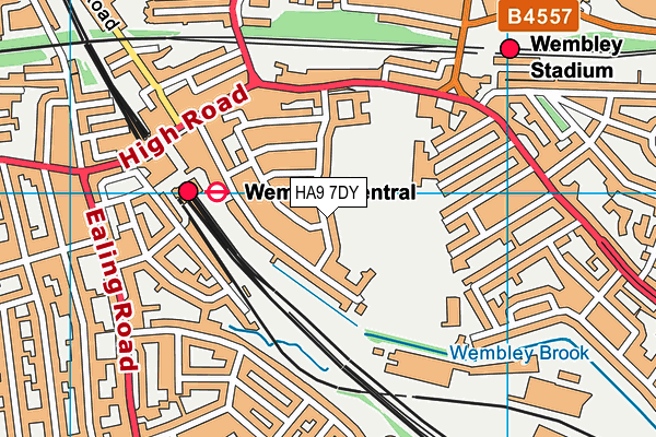 HA9 7DY map - OS VectorMap District (Ordnance Survey) HA9 7DY map - OS VectorMap District (Ordnance Survey)