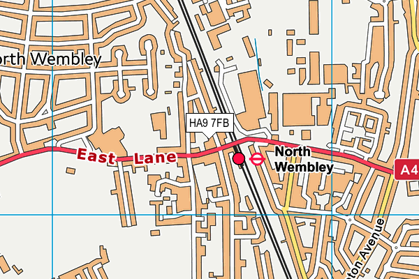 HA9 7FB map - OS VectorMap District (Ordnance Survey) HA9 7FB map - OS VectorMap District (Ordnance Survey)