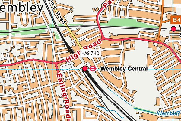 HA9 7HD map - OS VectorMap District (Ordnance Survey) HA9 7HD map - OS VectorMap District (Ordnance Survey)