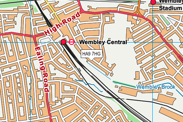 HA9 7HG map - OS VectorMap District (Ordnance Survey) HA9 7HG map - OS VectorMap District (Ordnance Survey)