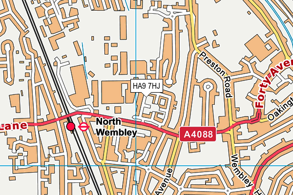 HA9 7HJ map - OS VectorMap District (Ordnance Survey) HA9 7HJ map - OS VectorMap District (Ordnance Survey)