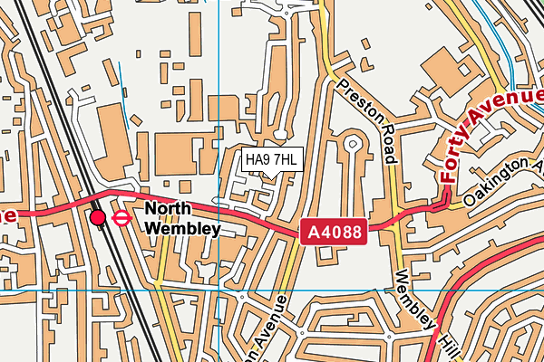 HA9 7HL map - OS VectorMap District (Ordnance Survey) HA9 7HL map - OS VectorMap District (Ordnance Survey)