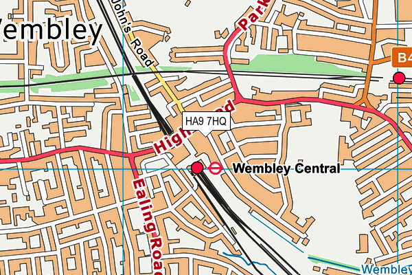 HA9 7HQ map - OS VectorMap District (Ordnance Survey) HA9 7HQ map - OS VectorMap District (Ordnance Survey)