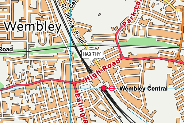 HA9 7HY map - OS VectorMap District (Ordnance Survey) HA9 7HY map - OS VectorMap District (Ordnance Survey)
