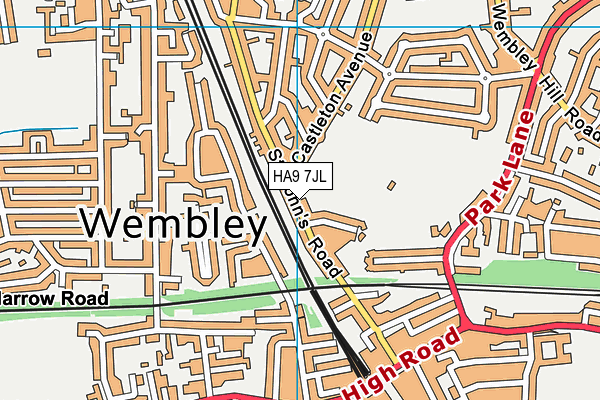 HA9 7JL map - OS VectorMap District (Ordnance Survey) HA9 7JL map - OS VectorMap District (Ordnance Survey)