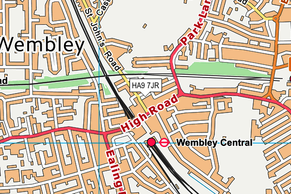HA9 7JR map - OS VectorMap District (Ordnance Survey) HA9 7JR map - OS VectorMap District (Ordnance Survey)