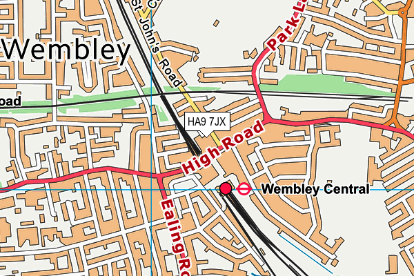HA9 7JX map - OS VectorMap District (Ordnance Survey) HA9 7JX map - OS VectorMap District (Ordnance Survey)